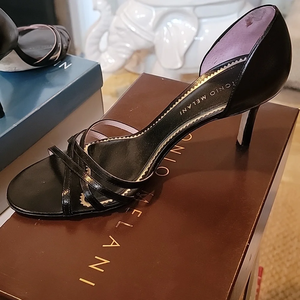 Antonio Melani Hallie Strappy Pumps in Black sz8 - Picture 4 of 8